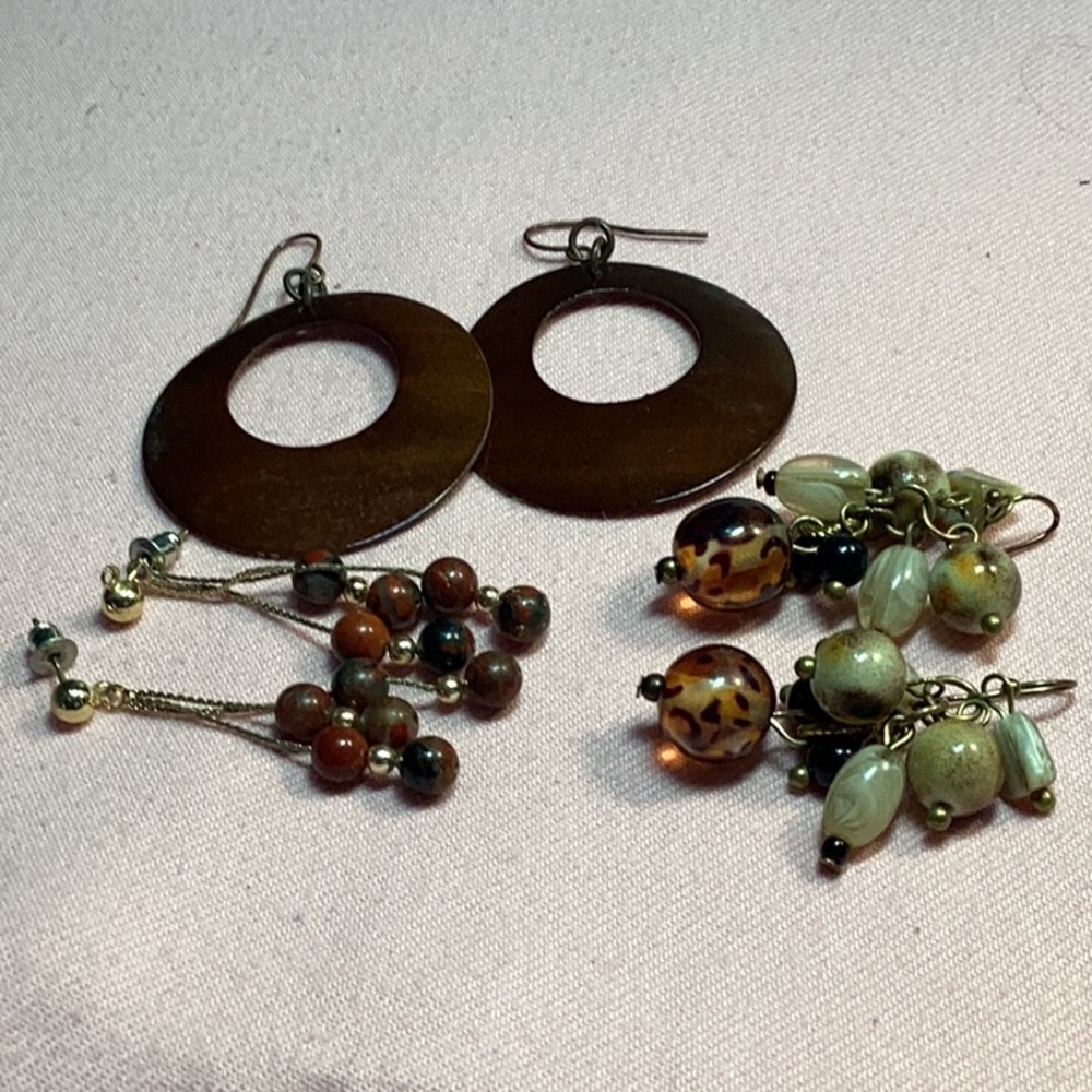 3 Piece Set of Earthy Earrings